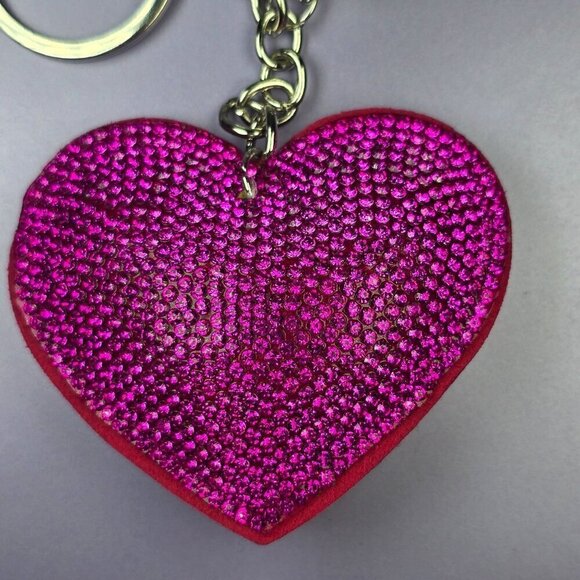 Rhinestone Heart Keychain With Tassel & Clasp (NWOT) - Picture 3 of 6